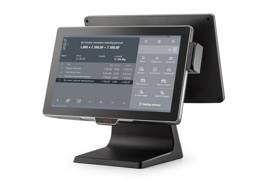 Сенсорный терминал АТОЛ JAZZ 15 (Lite, 15" PCAP, Intel Celeron J3455, SSD 128GB, RAM 4GB), без MSR, без ОС. моноблок купить в ККМ.ЦЕНТР