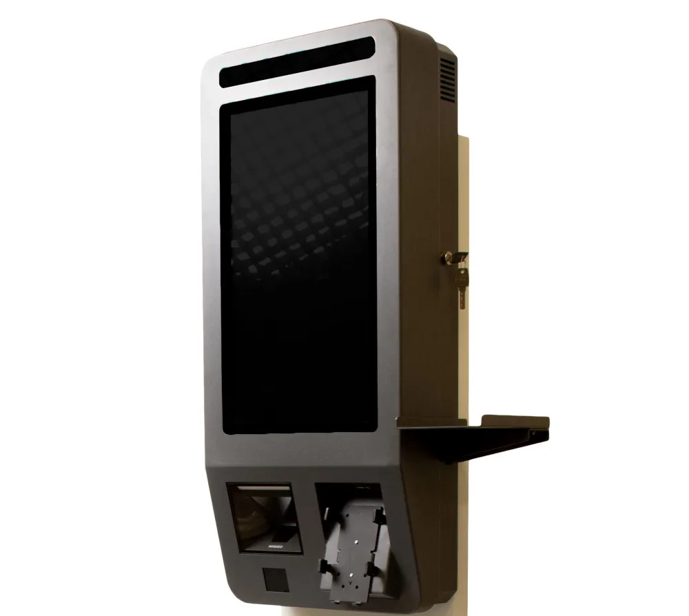 картинка Касса самообслуживания POScenter SCO-200 Lite (21.5”, J1900/M4Gb/SSD240Gb, 2D сканер, Светофор, З цвета. Крепление кассы к прилавку/на стойке/к стене). Крепление к прилавку/стойка в комплект поставки не входит. магазин ККМ.ЦЕНТР являющийся официальным дистрибьютором в России