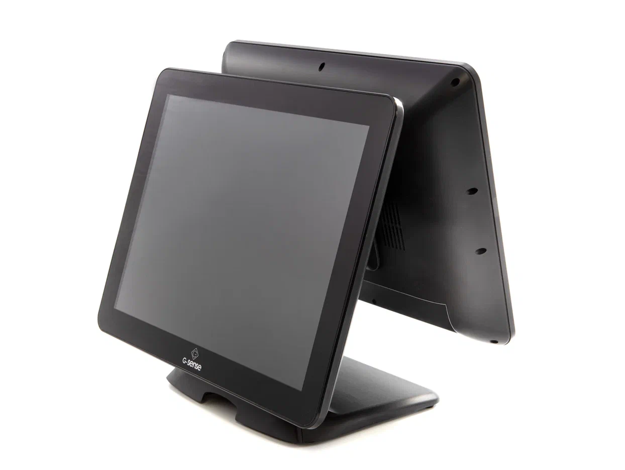 Сенсорный терминал G-SENSE Juniour-R Force Plus NF, черный (15", J6412, 8 Gb (DDR4), SSD 128 Gb (M.2), c MSR, 6*USB, 2*COM, без ОС, wall mount, BT+WiFi, со вторым монитором 15") моноблок купить в ККМ.ЦЕНТР