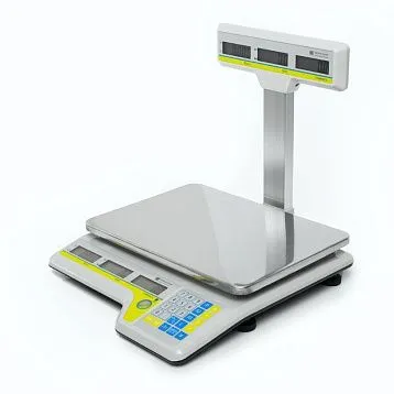 Весы торговые ШТРИХ-СЛИМ Т300 15 - 2,5 ДП6.3А (LCD, без акк, со стойкой, без интерфейсов, размер платформы 310х225х10) купить торговые весы в ККМ.ЦЕНТР