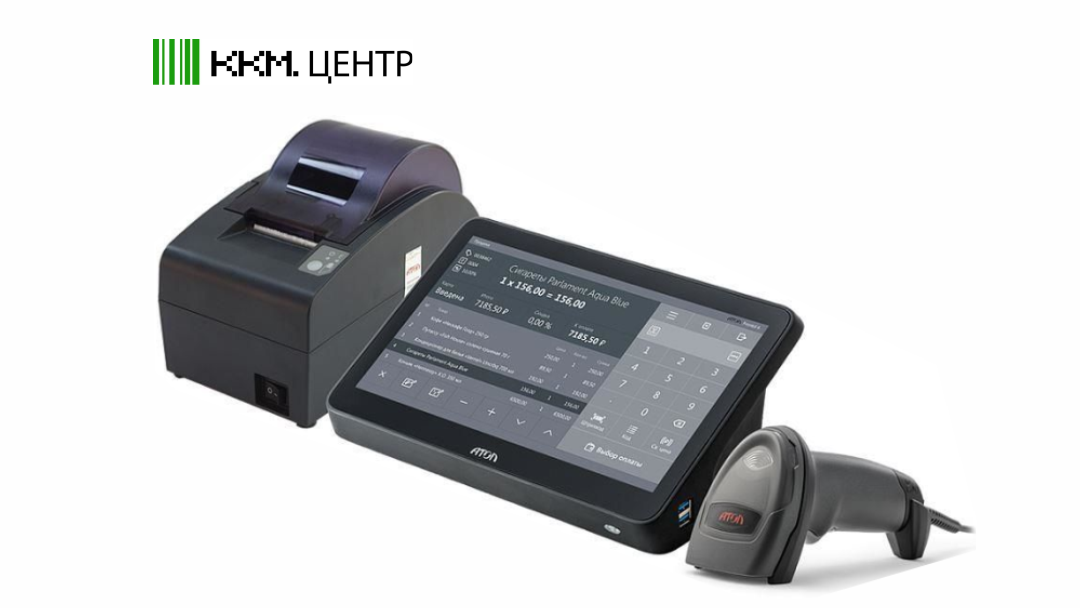 картинка POS-система АТОЛ Mark Optima (АТОЛ 50Ф без ФН, POS-терминал, 11.6", Windows 10 IoT, ПО Frontol Тариф "Базовый" на 1 год., 2D-сканер SB2108) магазин ККМ.ЦЕНТР являющийся официальным дистрибьютором в России