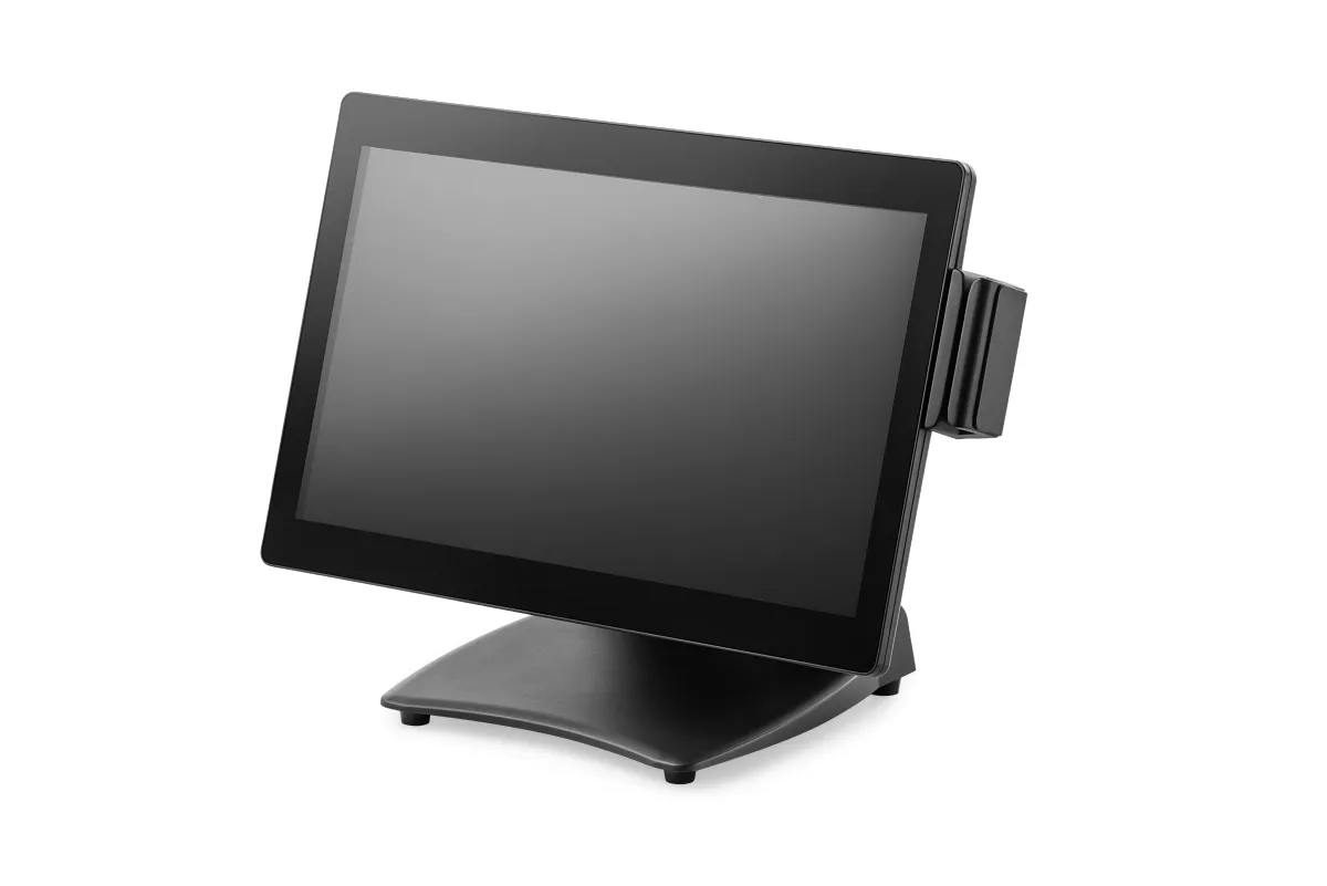 картинка Сенсорный POS-монитор 15.6" АТОЛ TM16, P-CAP, без рамки, ридер МК, HDMI+VGA, складная подставка, встроенные динамики, цвет черный магазин ККМ.ЦЕНТР являющийся официальным дистрибьютором в России