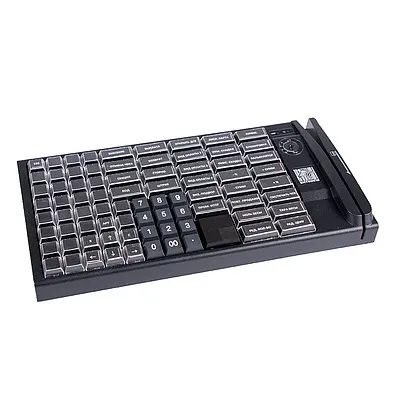 картинка Клавиатура программируемая KB-PION306 (79 клавиш; PS/2; MSR123; ключ) черная, арт. PP30678_L_MSR123_PS/2_B магазин ККМ.ЦЕНТР являющийся официальным дистрибьютором в России