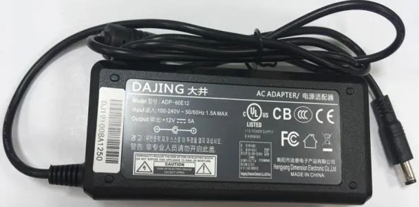 картинка Блок питания 100-240V, 50/60Hz, 1,5A, 12V-5A 60W для POScenter POS100 и POS100-17 магазин ККМ.ЦЕНТР являющийся официальным дистрибьютором в России