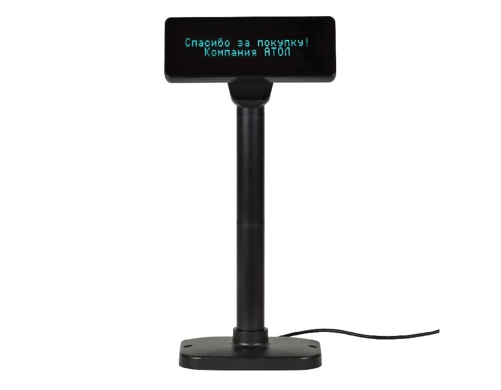 картинка Дисплей покупателя АТОЛ PD-2800 черный, USB, зеленый светофильтр магазин ККМ.ЦЕНТР являющийся официальным дистрибьютором в России