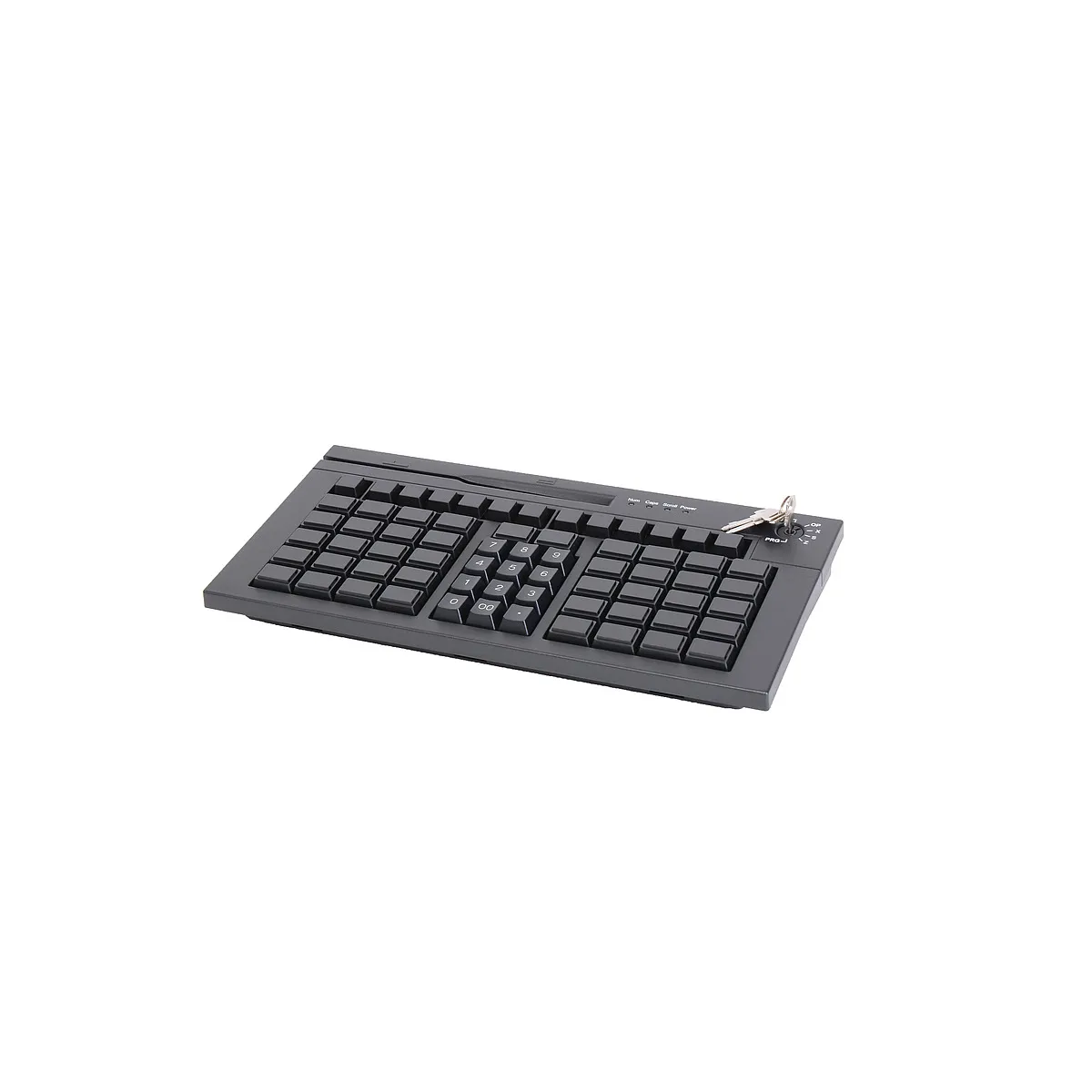 картинка Клавиатура программируемая Poscenter S67B (67 клавиш, MSR, ключ, USB, 3,0 м.), черная от магазина ККМ.ЦЕНТР